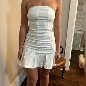 Urban outfitters white denim dress